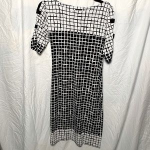 Dazzling black and white dress